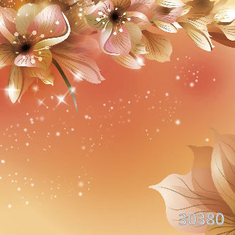 Цветы на оранжевом фоне