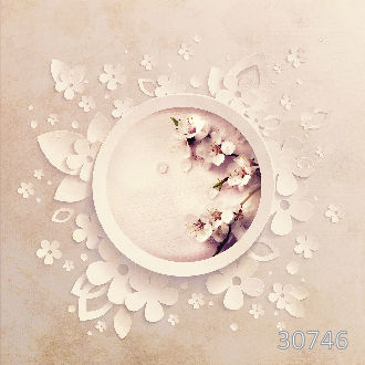 Цветочный круг с вишнёвым цветом