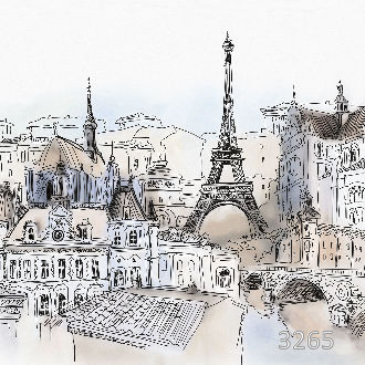 Париж. Акварель