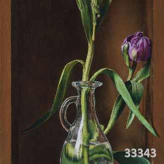 Тюльпаны в хрустальной вазе