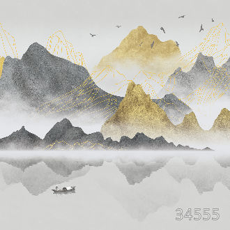 Gold and grey mountains