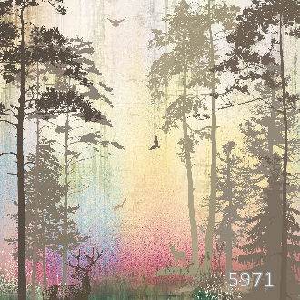 Shades. Deer and forest